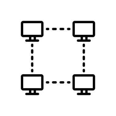 Siyah çizgi simgesine eş için eş