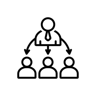 Organize siyah çizgi simgesini