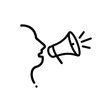 Samimi siyah çizgi simgesini  