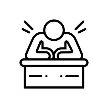 Sluggish siyah çizgi simgesini