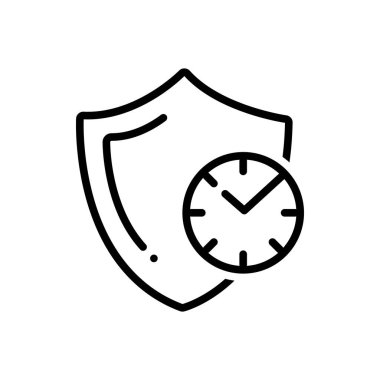 Güvenilir siyah çizgi simgesini