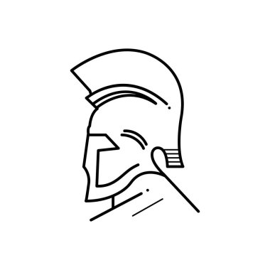 Yunan tanrısı için siyah çizgi simgesi 