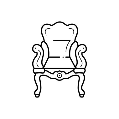 Antik siyah çizgi simgesini