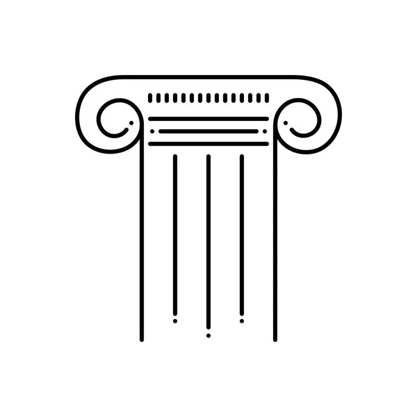 Значок Черной Линии Столба — стоковый вектор