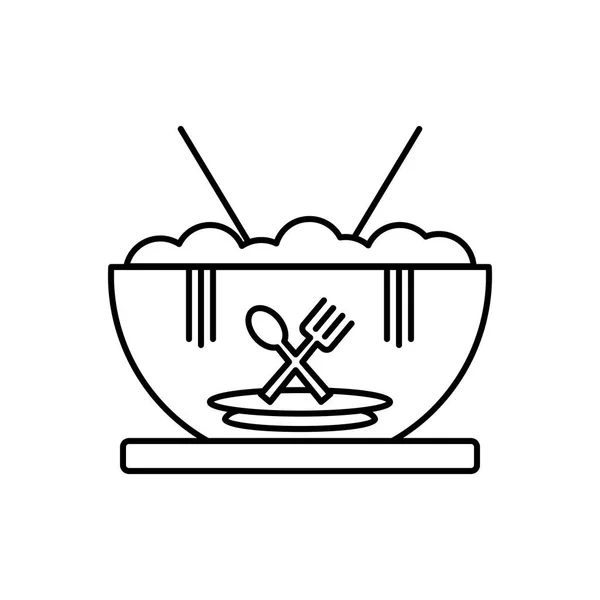 Icône Ligne Noire Pour Nourriture — Image vectorielle