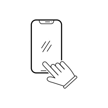 Siyah çizgi simge arama çağrısı