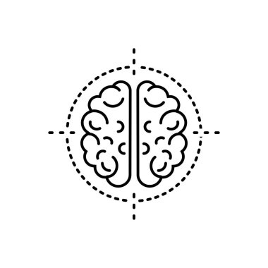 Nöroşirürji için siyah çizgi simgesi