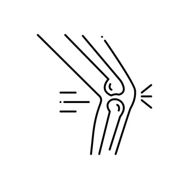 Ortopedik cerrahi siyah çizgi simgesini