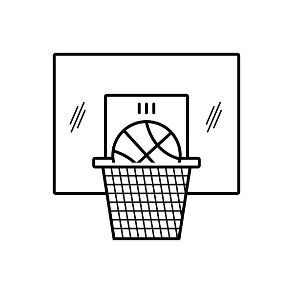 Черная Линия Баскетбола — стоковый вектор