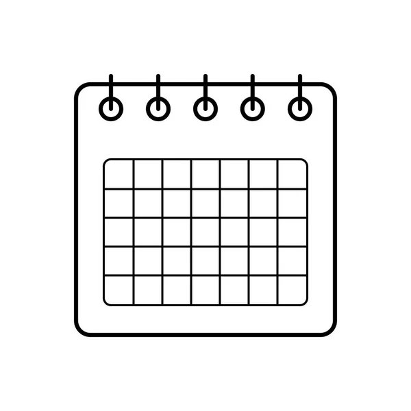 Ícone Linha Preta Para Aplicativo Calendário — Vetor de Stock