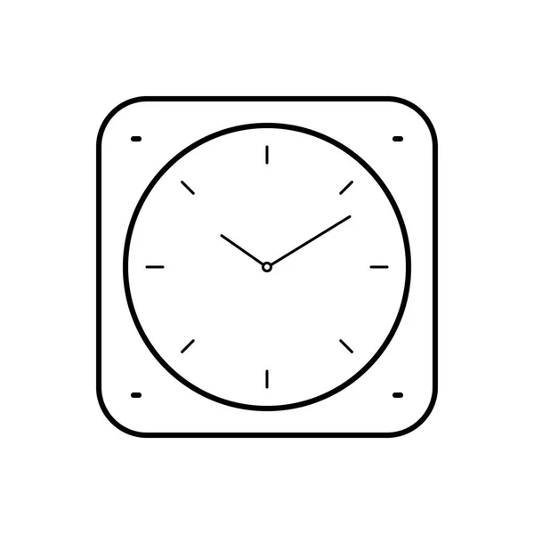 Μαύρη Γραμμή Εικονίδιο Για App Ρολόι — Διανυσματικό Αρχείο