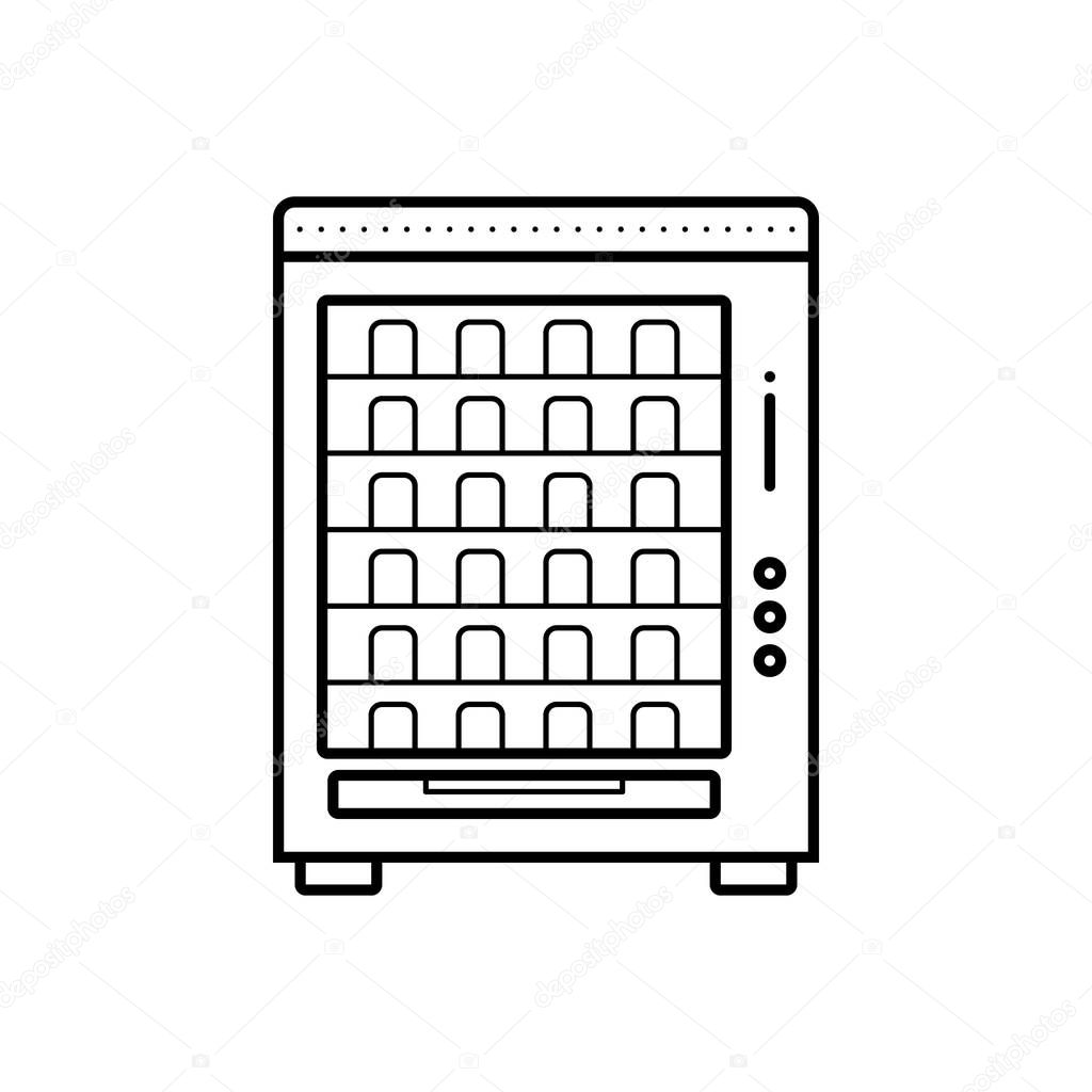 Black line icon for Vending machine
