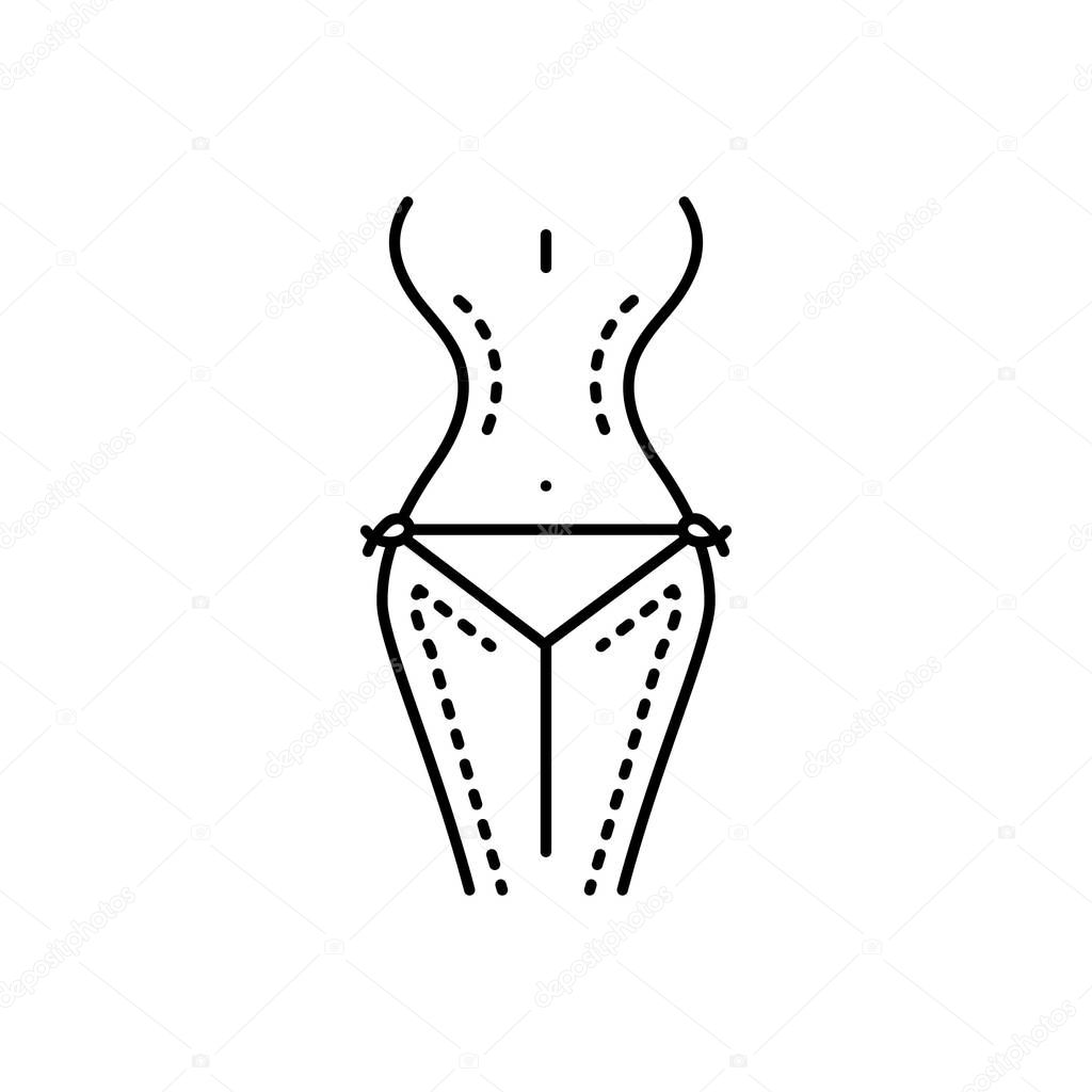 Black line icon for Plastic surgery