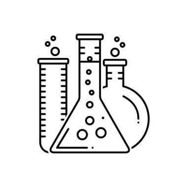 Siyah çizgi simgesini laboratuvar için