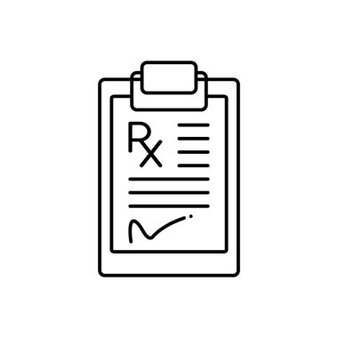 Black line icon for Prescription  clipart