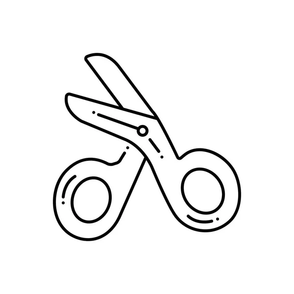 Zwarte Lijn Pictogram Voor Scissore — Stockvector