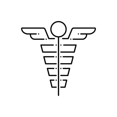 Tıbbi simge siyah çizgi simgesini