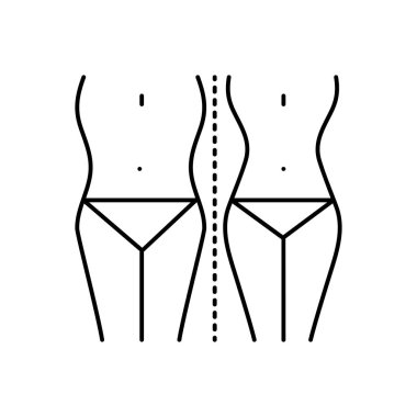 Siyah çizgi simgesini diyet kontrolü için