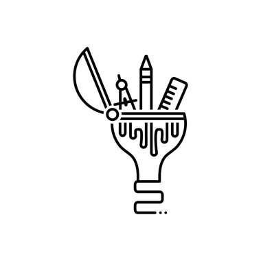 Grafik tasarım için siyah çizgi simgesi