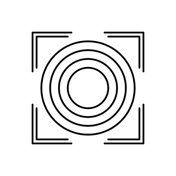 Black Line Symbol Für Präzision — Stockvektor