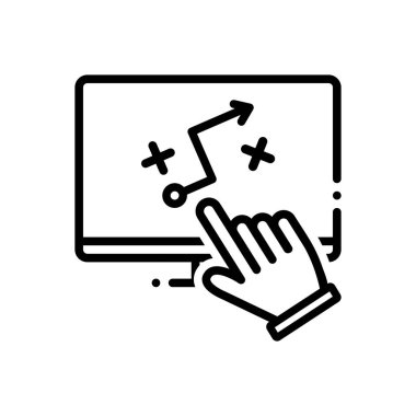 Stratejik planlama için siyah çizgi simgesi  