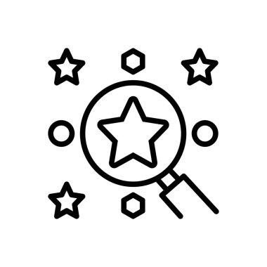 En iyi seçim için siyah çizgi simgesi