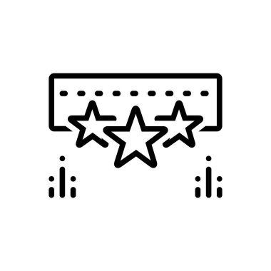 Geribildirim için siyah çizgi simgesi