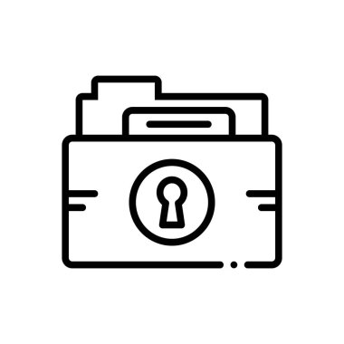 Siyah çizgi simgesini klasör, koruma için