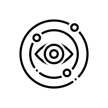 Siyah çizgi simge akıllı, inceden inceye gözden geçirmek için