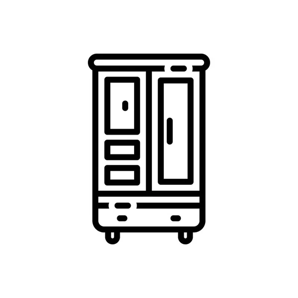 柜子黑线图标 — 图库矢量图片