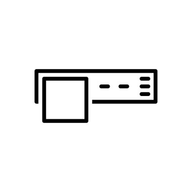 Yığılmış, üstbilgileri için siyah çizgi simgesi