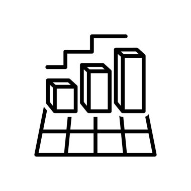Siyah çizgi simgesini grafik, digram için 
