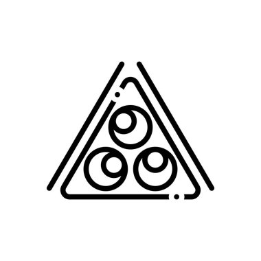 Siyah çizgi simgesi için Bilardo, Bilardo