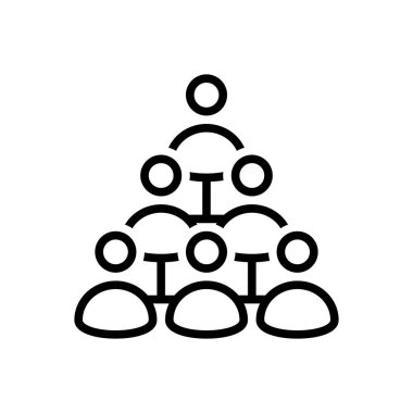 Yönetim pazarlama için satırı simgesi geri