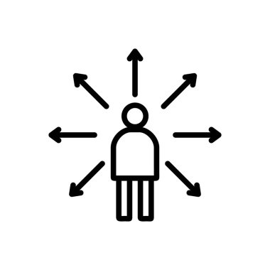 Karar verme için arka satırı simgesi 