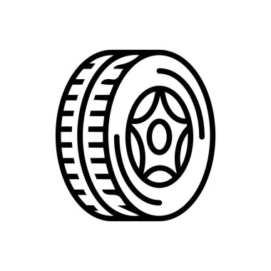 Lastik tekerlek için arka satırı simgesi