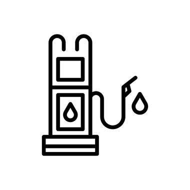 Yakıt benzin için arka satırı simgesi 