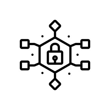 Veri şifreleme için arka satırı simgesi