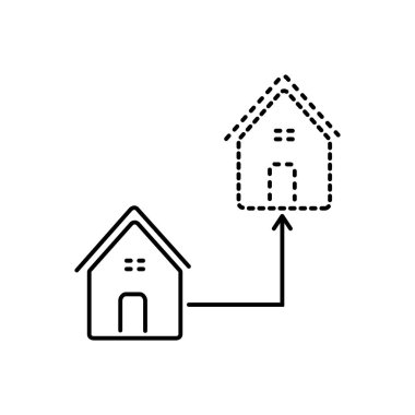 Yerini için arka satırı simgesi