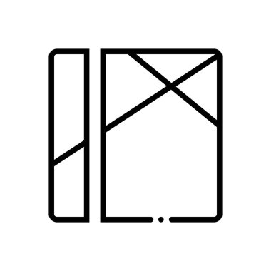 Yazılım axure için siyah çizgi simgesi