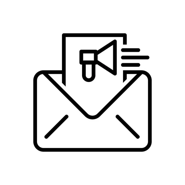 Icono Línea Fondo Para Email Marketing — Vector de stock