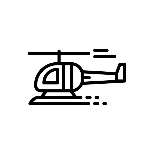 Back Line Icon Helicopter Jet — Διανυσματικό Αρχείο