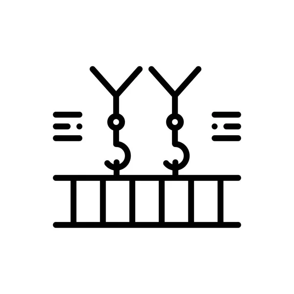 Zurück Linie Symbol Für Laufkran — Stockvektor