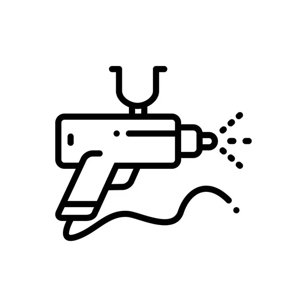 Zadní Linie Ikonu Pro Stříkací Pistole — Stockový vektor