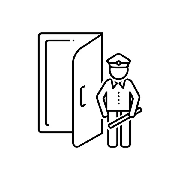 Ref Line Icon Doorman — стоковый вектор