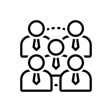 Siyah çizgi simgesi çalışan sayısı işten çıkarılma için