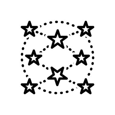 Satırı simgesi için her yerde ubiquitously siyah