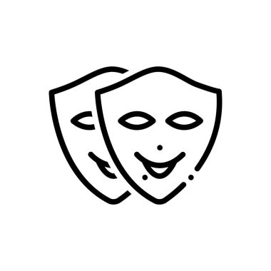 Cosplay roleplay için siyah çizgi simgesi