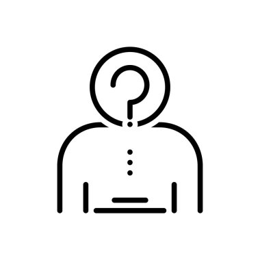 Siyah çizgi simgesini anonim bilinmeyen için