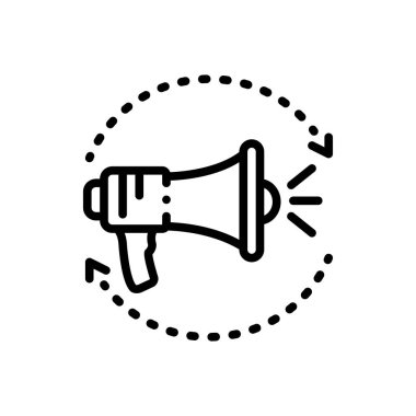 Siyah çizgi simgesini tanıtımlarını tanıtımı için